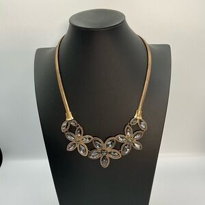 Chico's Necklace Gold and Silver Tone Floral Signature Collection